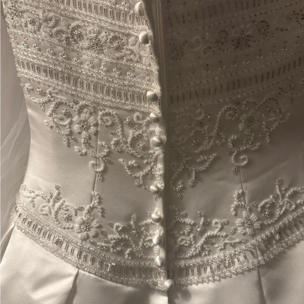 Private Label White Beaded Wedding Dress - Picture 7 of 9